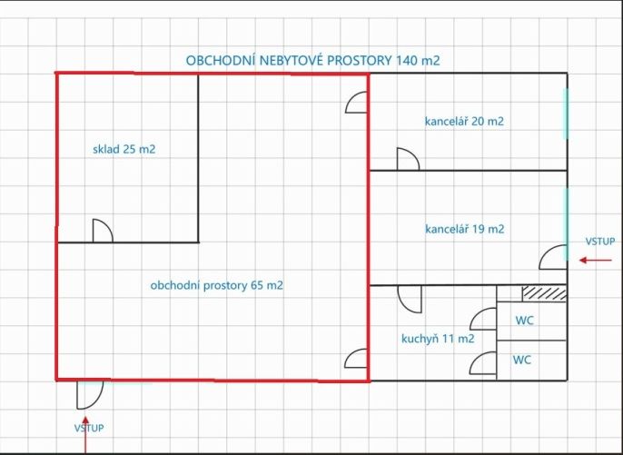 Pronájem, Obchodní objekt, Pardubice