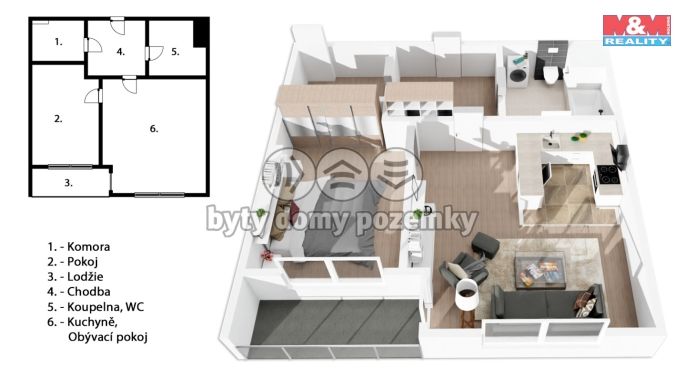 Prodej, Byt 2+kk, Praha