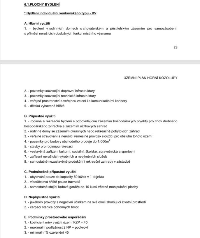 Prodej, Pozemek k bydlení, Horní Kozolupy