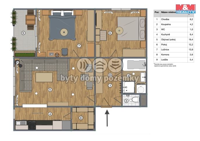 Prodej, Byt 3+1, Neveklov