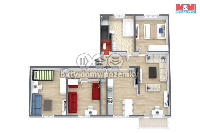 Prodej, Byt 4+1, Bukovany