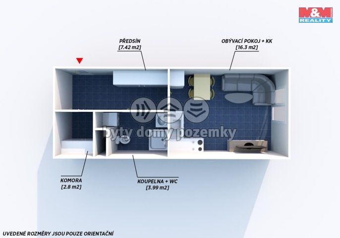 Pronájem, Byt 1+kk, Třemošná