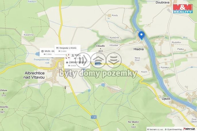 Prodej, Pozemek k bydlení, Albrechtice nad Vltavou