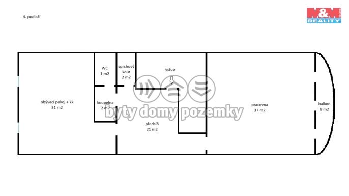 Pronájem, Byt 2+kk, Opava