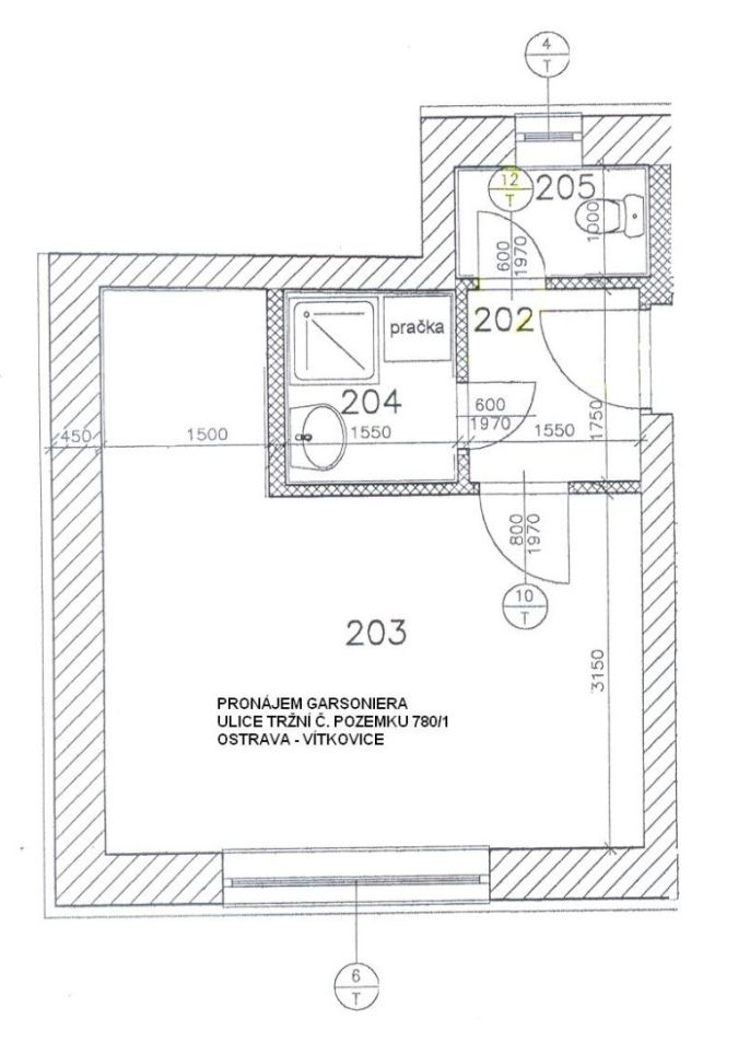 Pronájem, Byt 1+kk, Ostrava