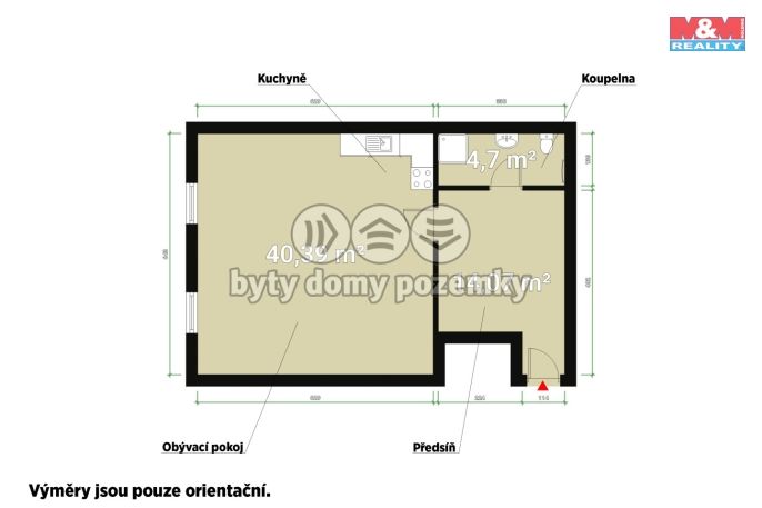 Pronájem, Byt 1+kk, Plzeň