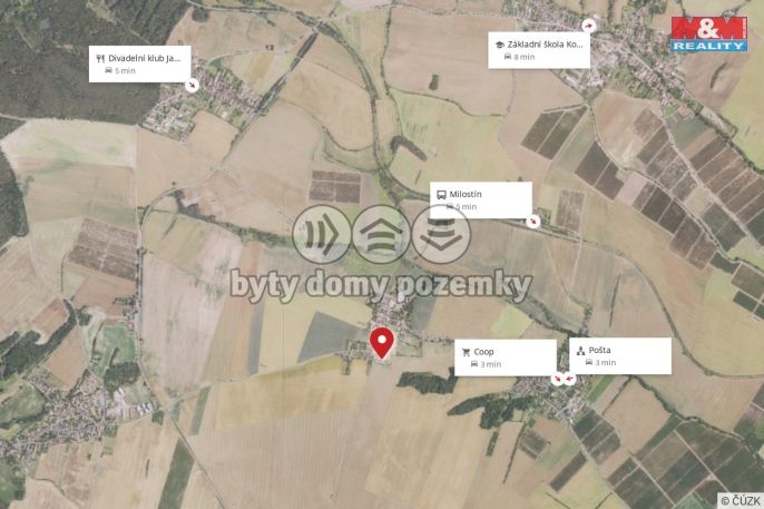 Prodej, Pozemek k bydlení, Milostín