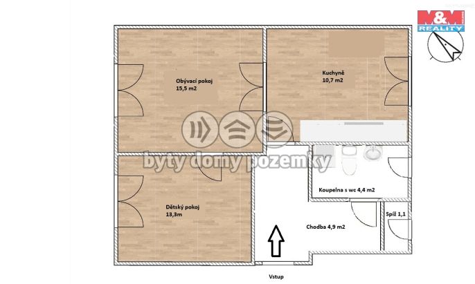 Prodej, Byt 2+1, Zastávka