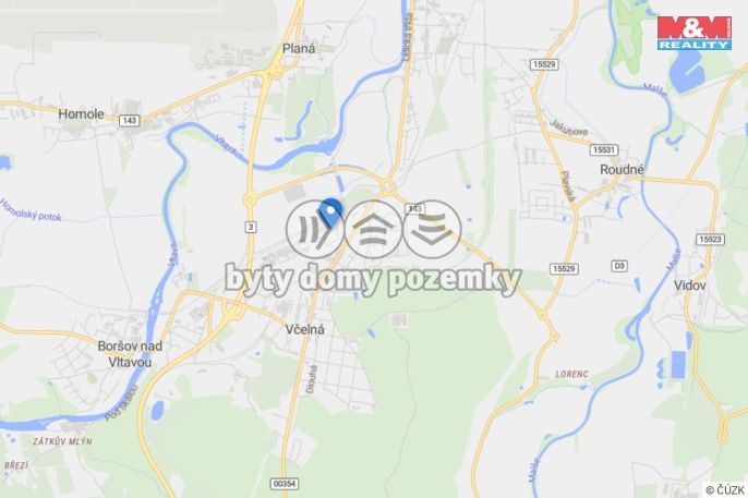 Prodej, Pozemek k bydlení, Boršov nad Vltavou