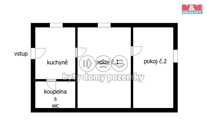 Pronájem, Byt 2+1, Žleby