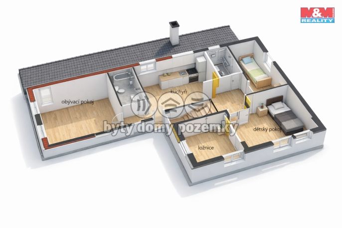 Prodej, Byt 4+1, Žehušice