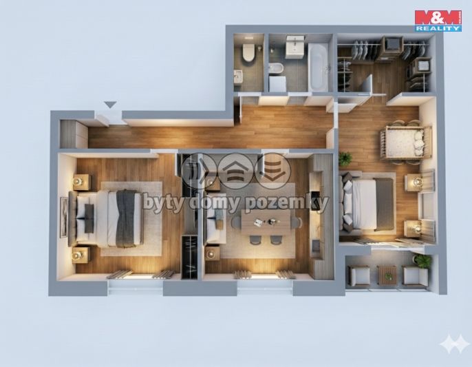 Pronájem, Byt 3+kk, Strakonice