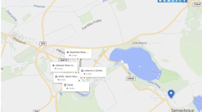 Prodej, Pozemek k bydlení, Semechnice
