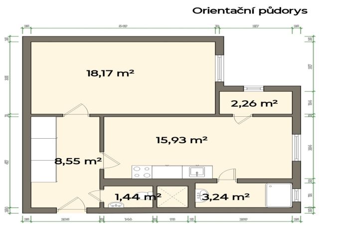 Pronájem, Byt 1+1, Praha