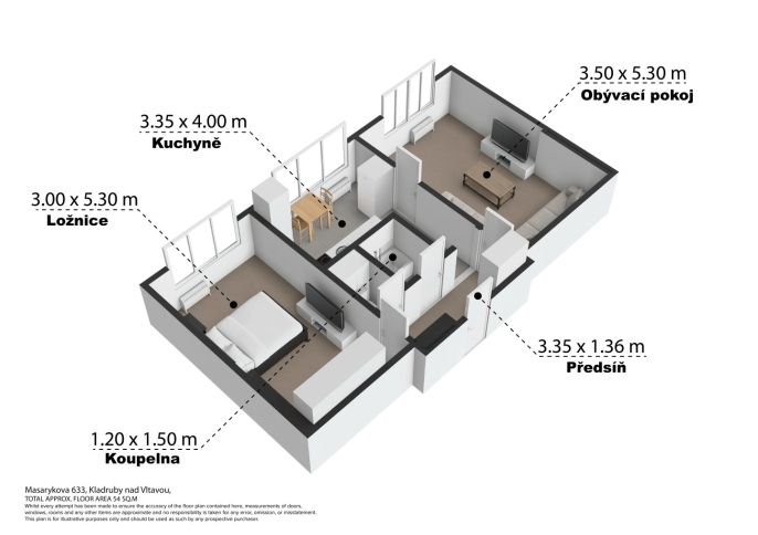 Prodej, Byt 2+1, Kralupy nad Vltavou
