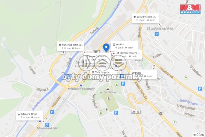 Pronájem, Byt 3+1, Jablonné nad Orlicí