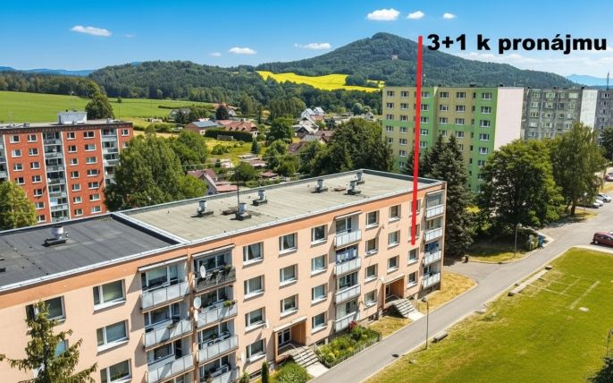 Pronájem, Byt 3+1, Cvikov