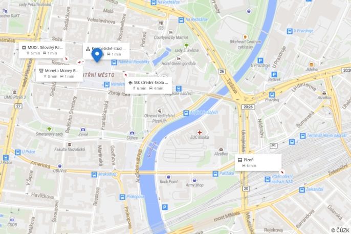 Pronájem, Byt 1+kk, Plzeň