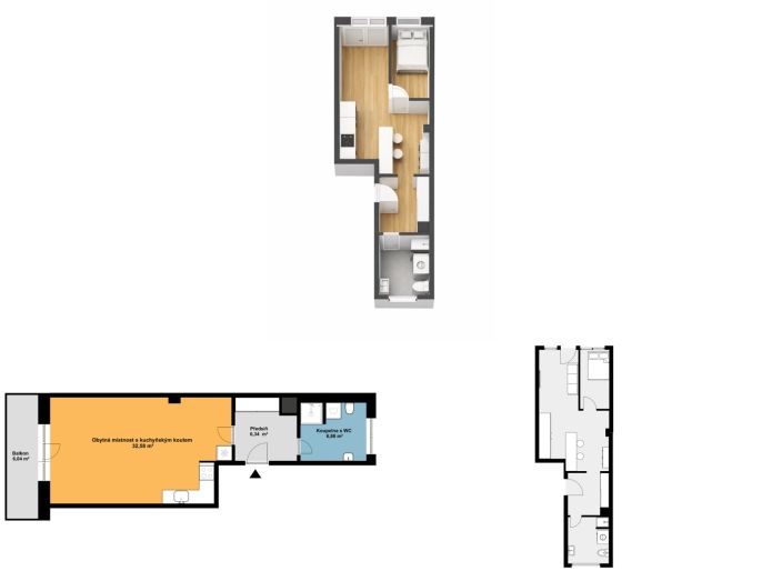 Prodej, Byt 2+kk, Praha