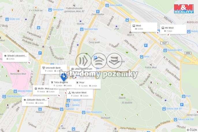 Prodej, Byt 3+1, Most