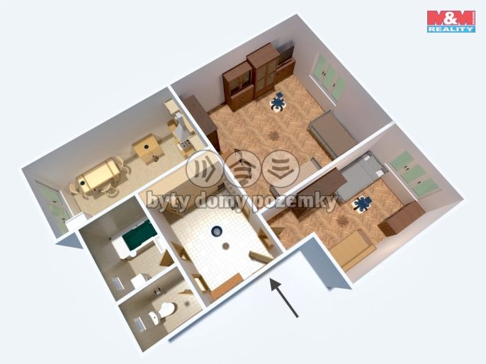 Prodej, Byt 2+1, Strakonice