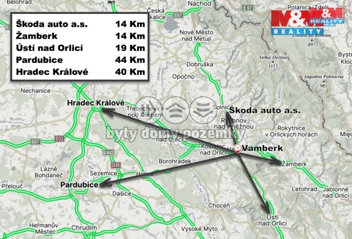 Pronájem, Byt 2+1, Vamberk