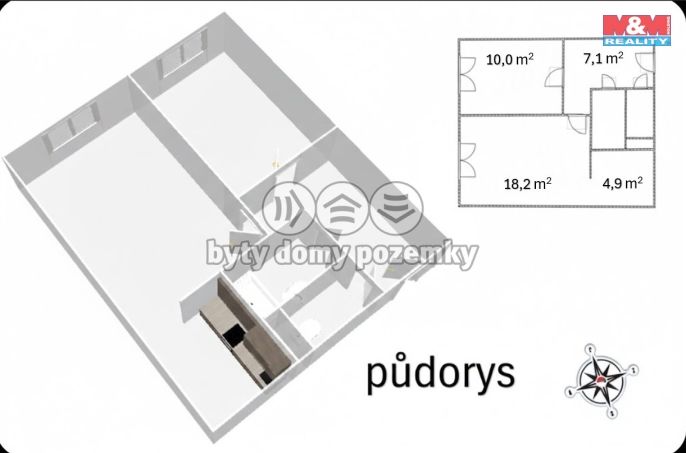 Prodej, Byt 2+kk, Kutná Hora