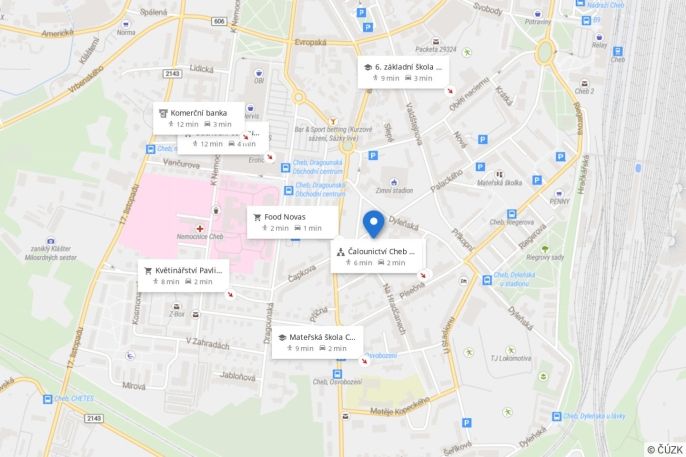 Prodej, Obchod a služby, Cheb