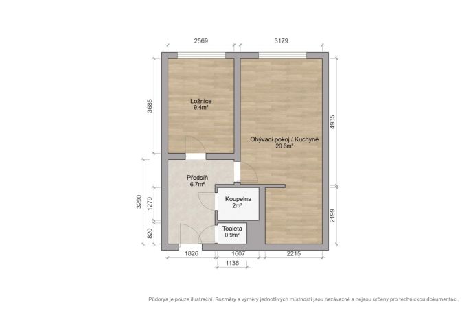 Prodej, Byt 2+kk, Králův Dvůr