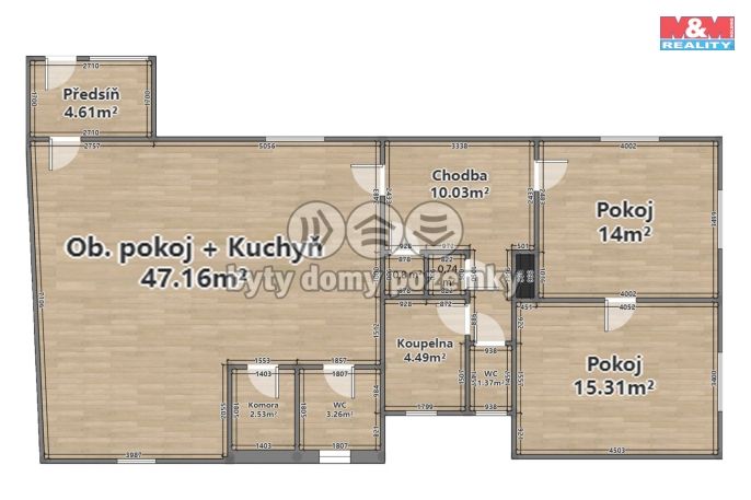 Pronájem, Byt 3+kk, Čečovice