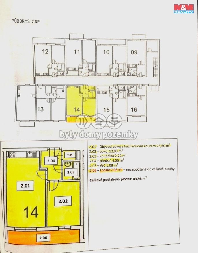 Pronájem, Byt 2+kk, Hostivice