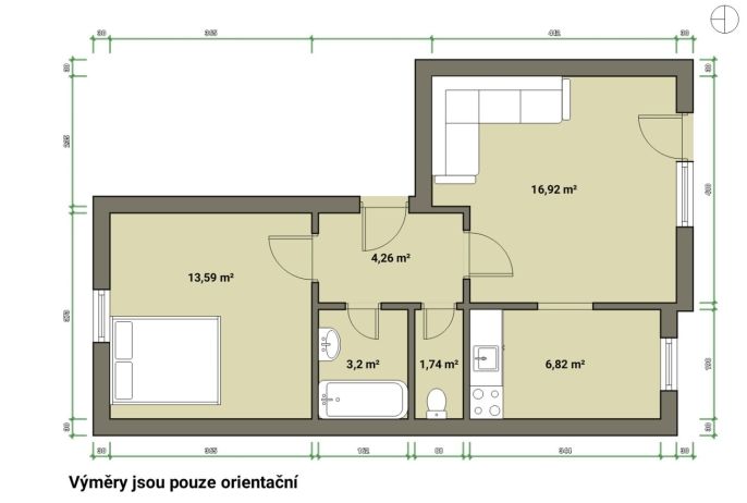 Pronájem, Byt 2+kk, Mariánské Lázně