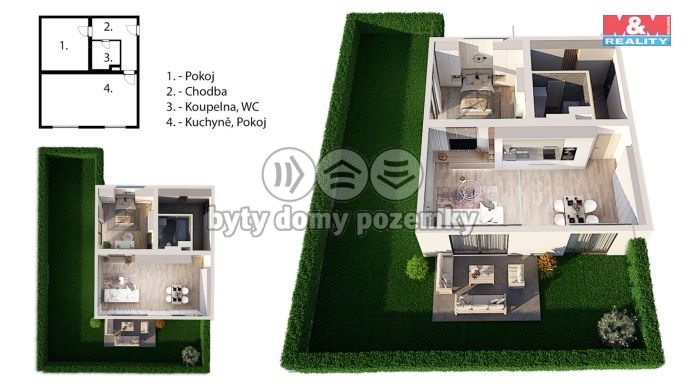 Prodej, Byt 2+kk, Plzeň