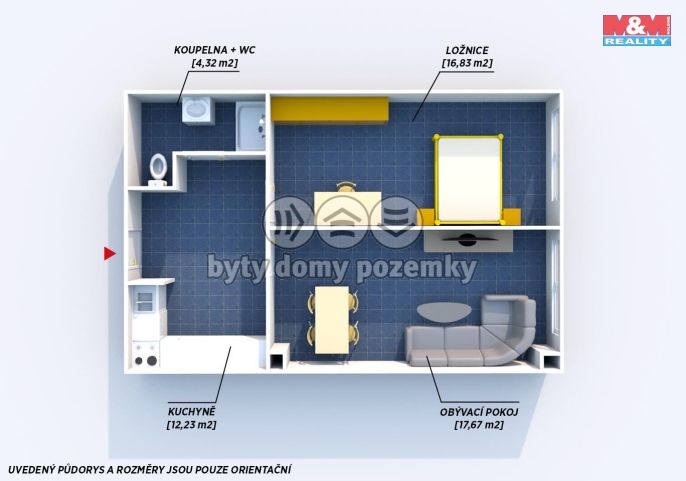 Pronájem, Byt 2+kk, Strašice