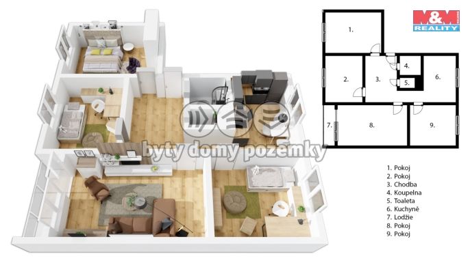 Prodej, Byt 4+1, Holice
