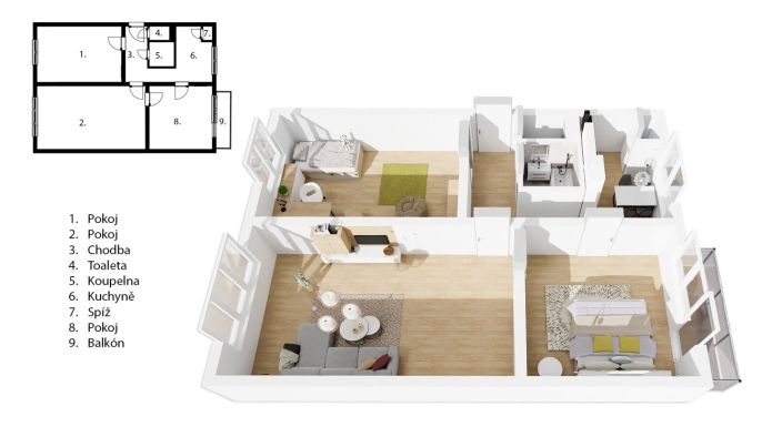 Prodej, Byt 3+1, Havířov