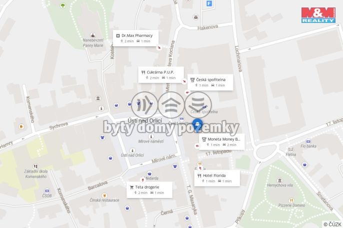 Pronájem, Obchod a služby, Ústí nad Orlicí