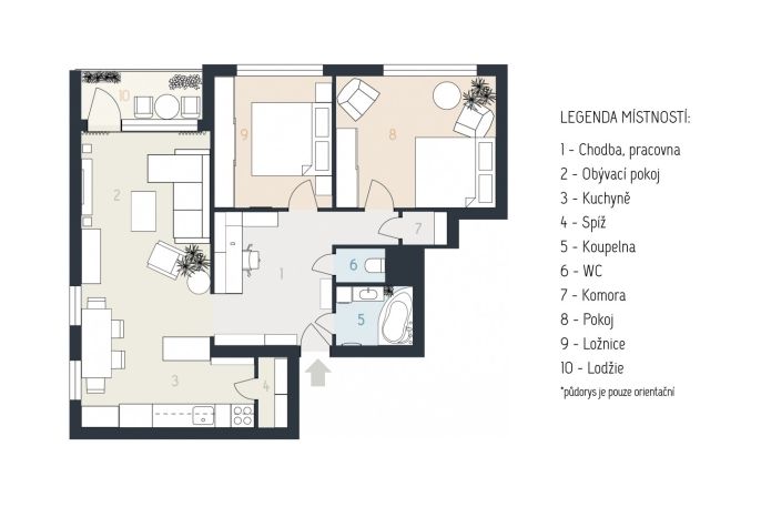 Prodej, Byt 3+kk, Nymburk