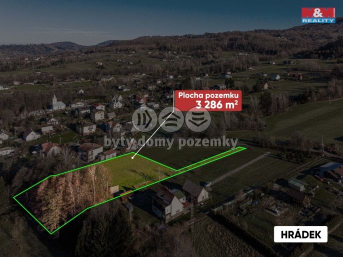 Prodej, Pozemek k bydlení, Hrádek