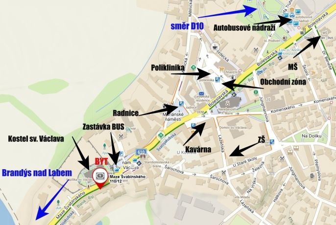 Pronájem, Byt 2+kk, Brandýs nad Labem-Stará Boleslav