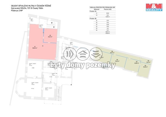 Pronájem, Kancelářský prostor, Český Těšín