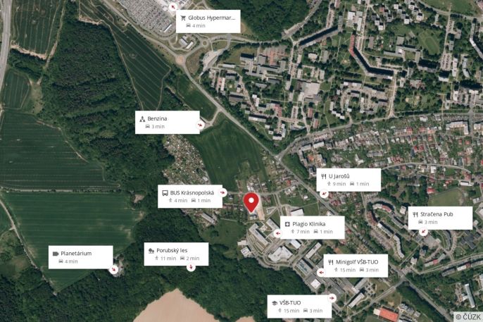 Pronájem, Byt 2+kk, Ostrava