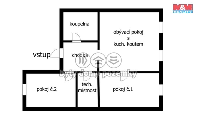 Pronájem, Byt 3+kk, Žleby