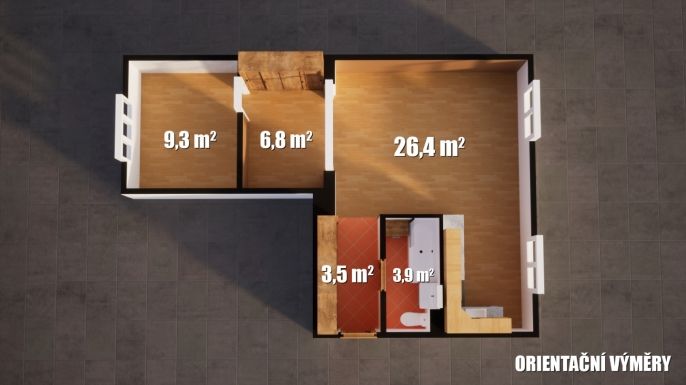 Prodej, Byt 2+1, Most