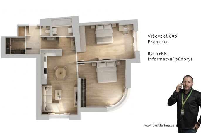 Prodej, Byt 3+kk, Praha