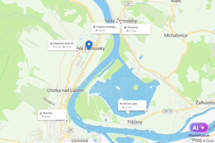 Prodej, Chata, Malé Žernoseky