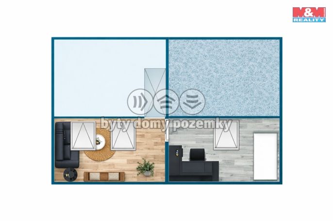 Prodej, Byt 3+kk, Žleby