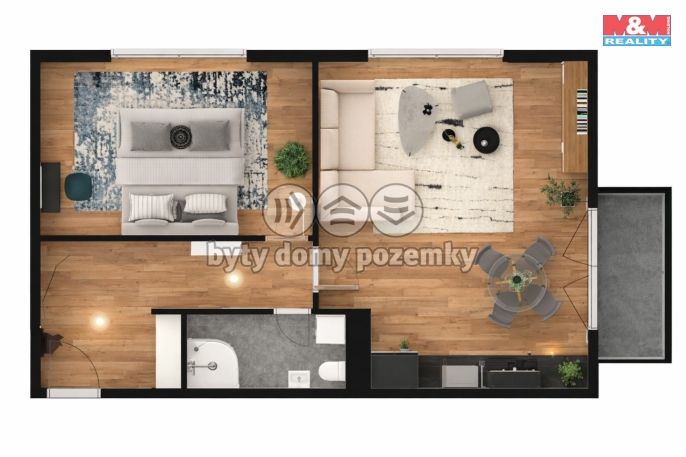 Prodej, Byt 2+kk, Žleby