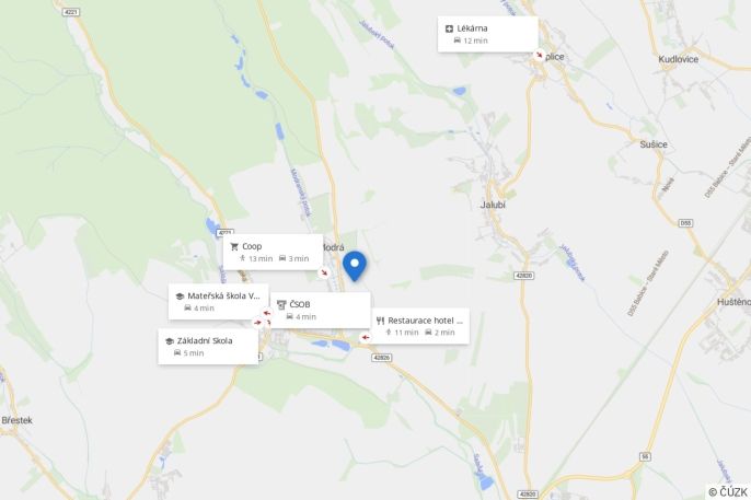 Prodej, Pozemek k bydlení, Modrá