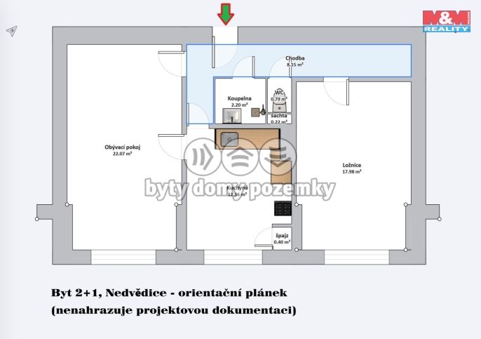 Prodej, Byt 2+1, Nedvědice